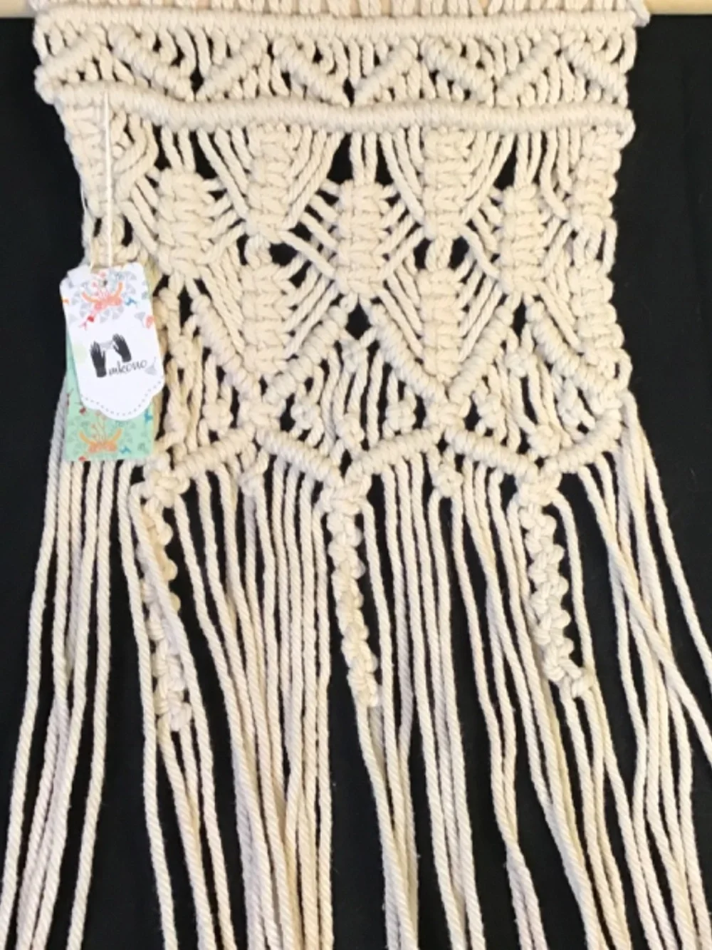 NWT MKONO Bohemian Style Hand Woven Boho Art Wall Hanging. 10